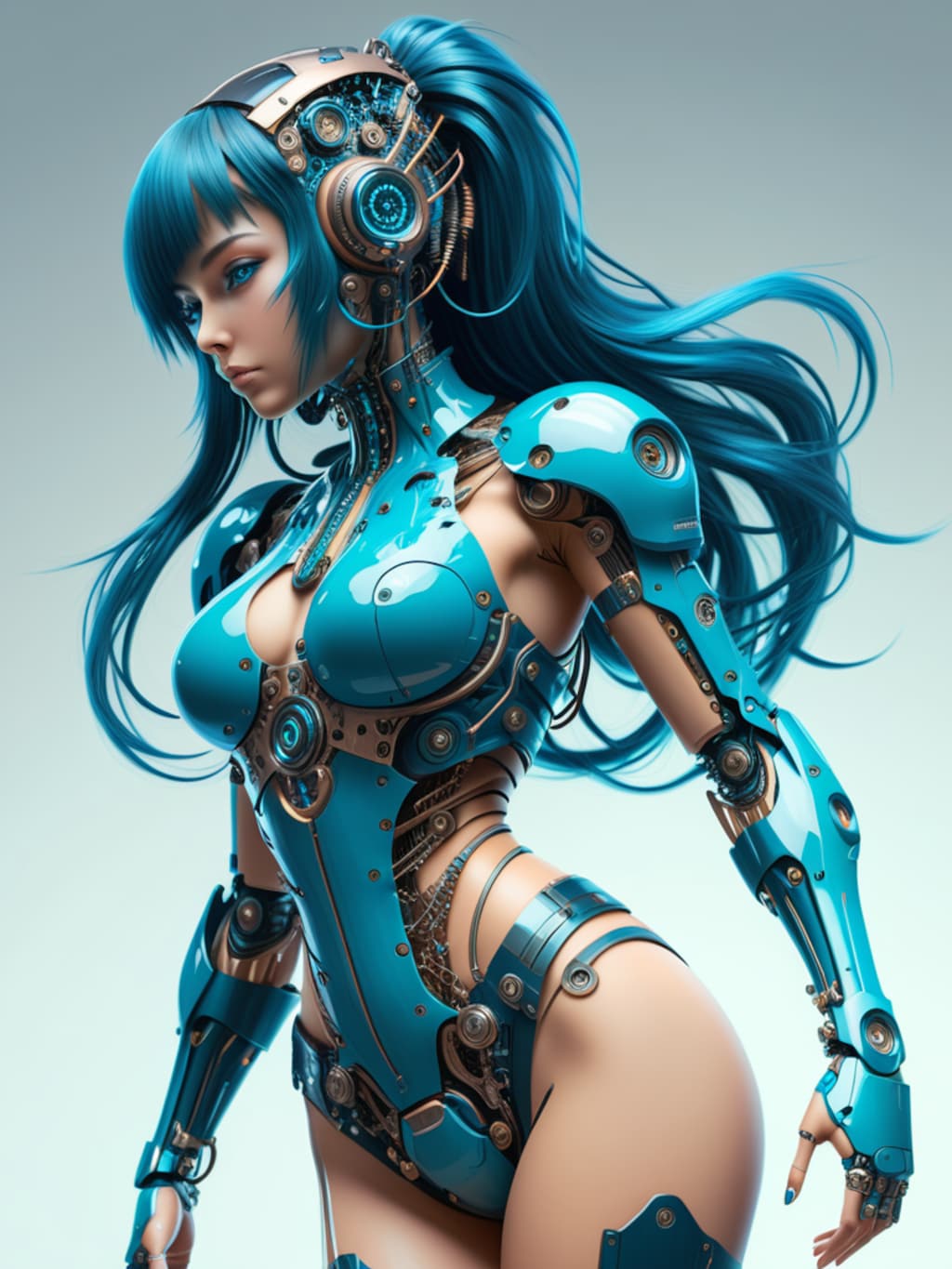 cosmic android blue girl