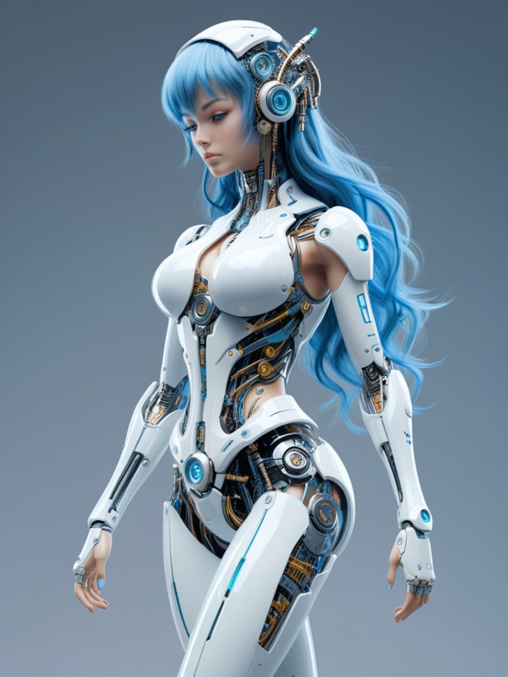 cosmic android blue girl