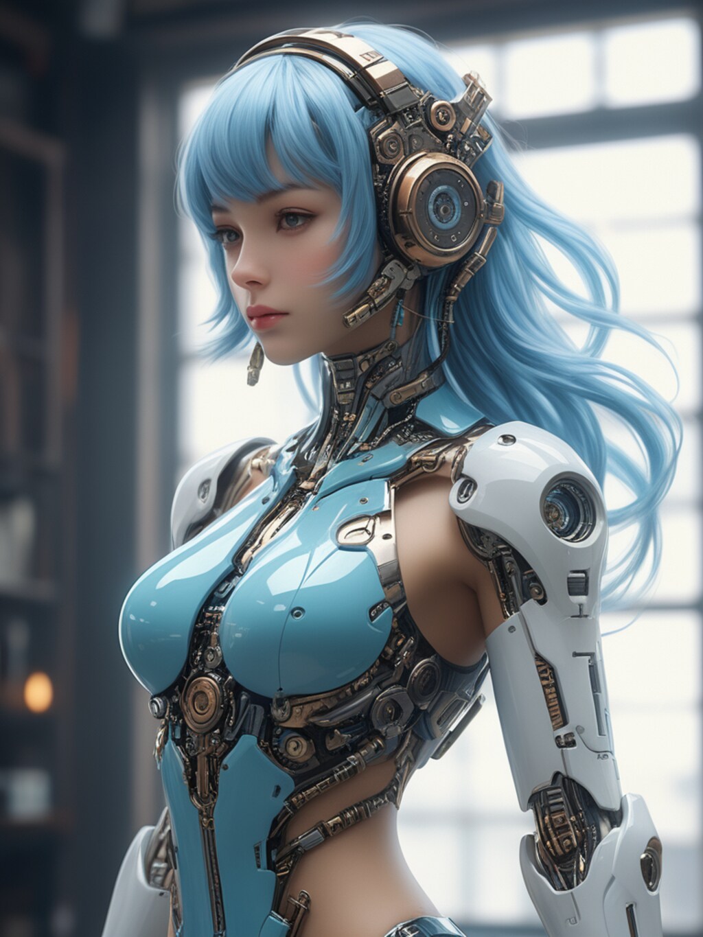 cosmic android blue girl