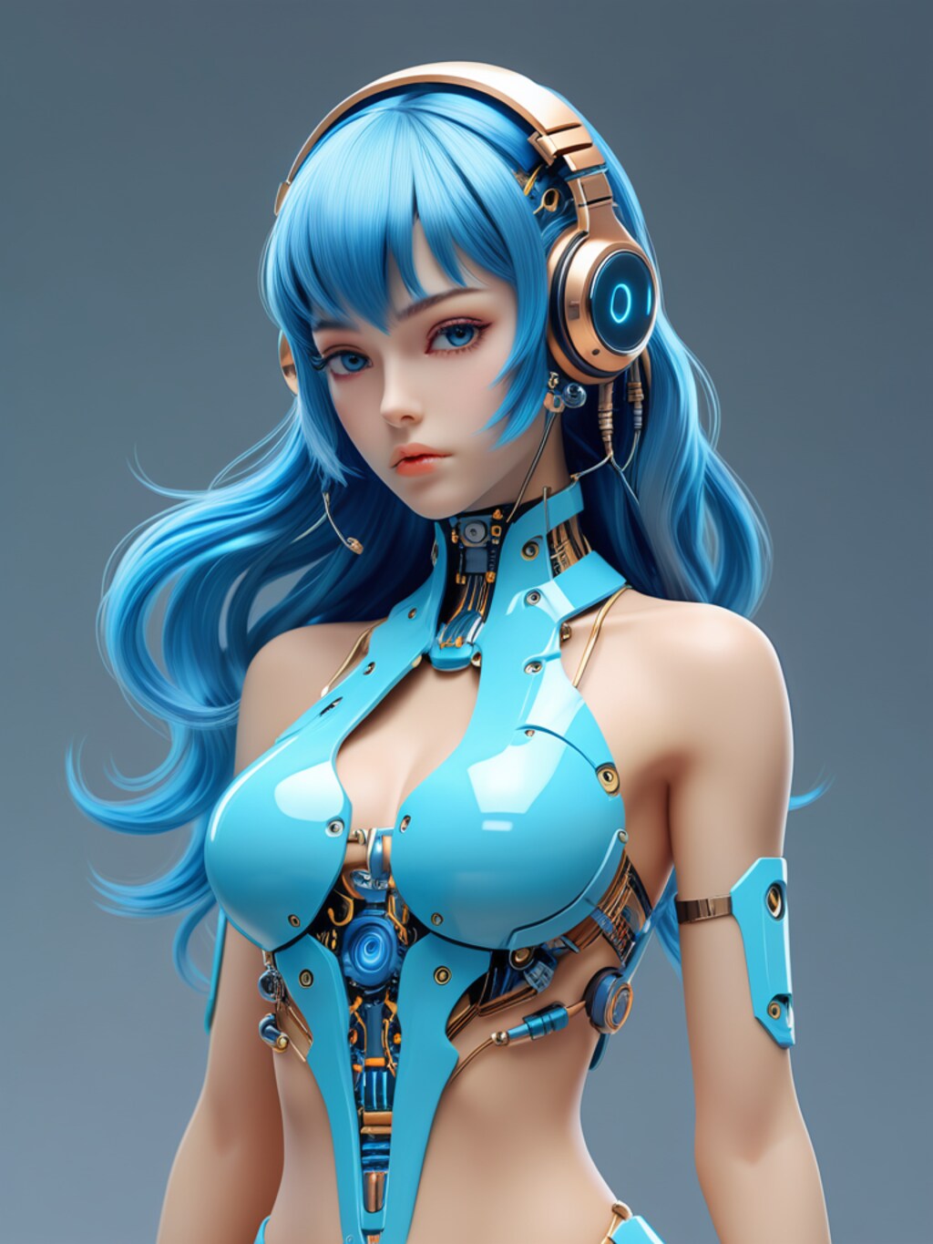 cosmic android blue girl