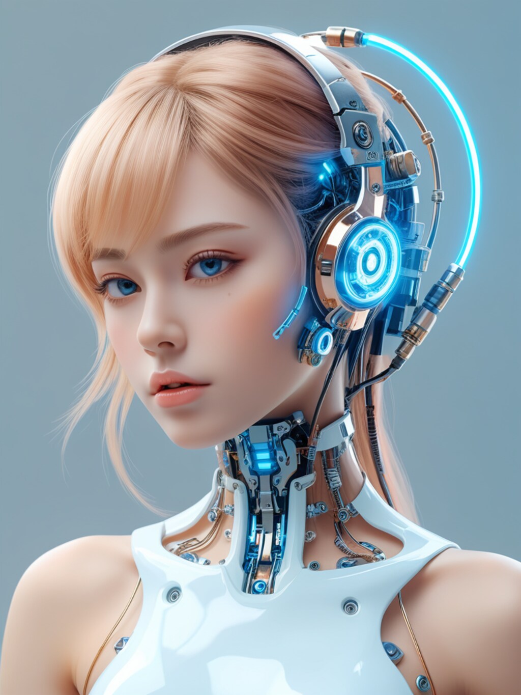 cosmic android blue girl