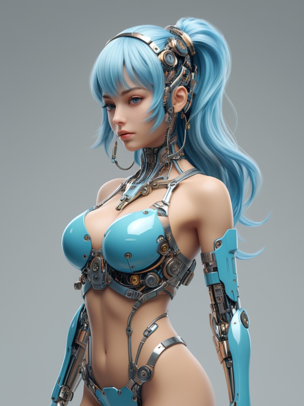 cosmic android blue girl