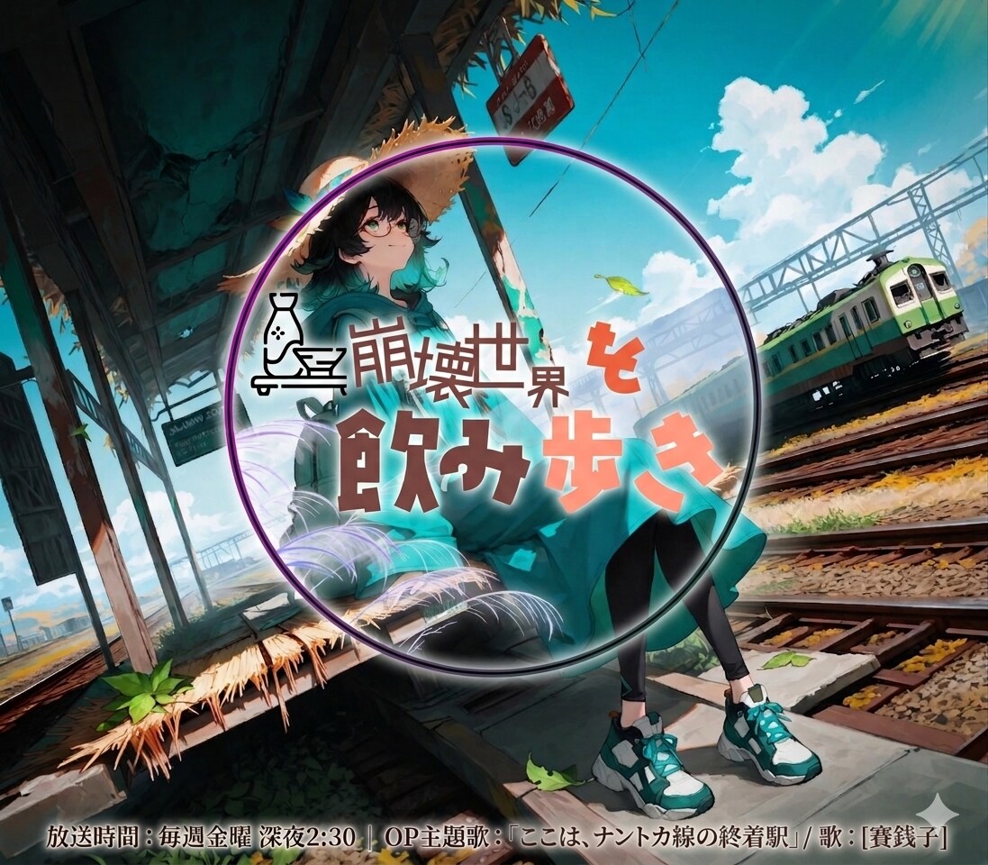 [MusicVideo youtube short]『崩壊世界を飲み歩き 1st season』Opening "ここは、ナントカ線の終着駅"