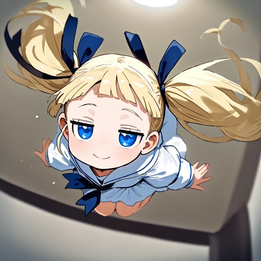 空から女の子が…