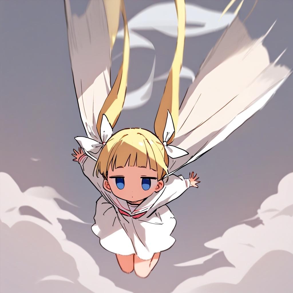 空から女の子が…