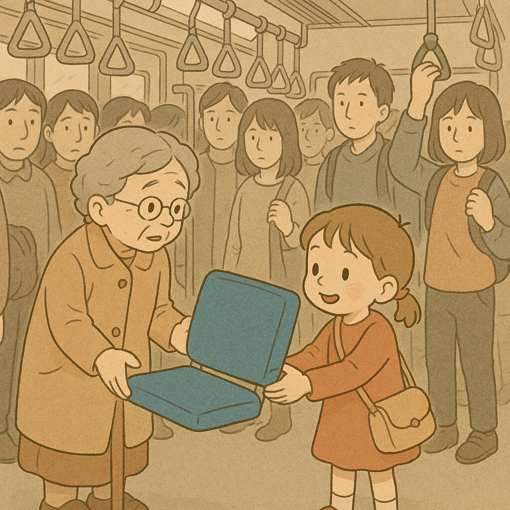 席を譲る女の子 | の人気AIイラスト・グラビア