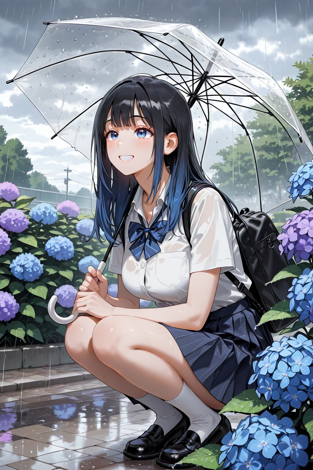 雨と紫陽花
