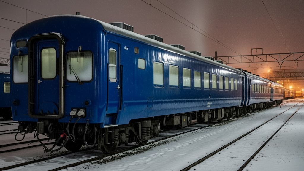 深夜の車両基地