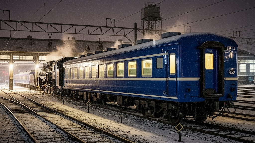 深夜の車両基地