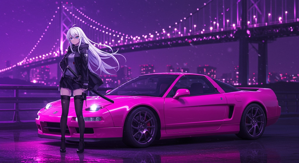 アニメキャラとホンダNSX