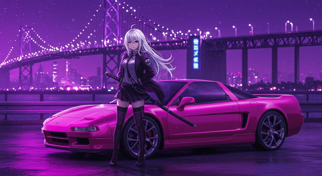 アニメキャラとホンダNSX