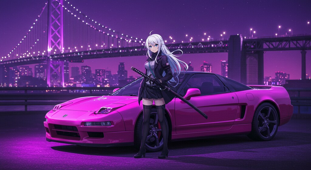 アニメキャラとホンダNSX