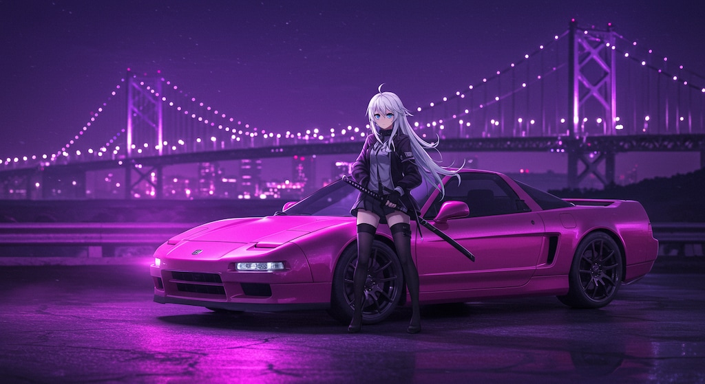 アニメキャラとホンダNSX