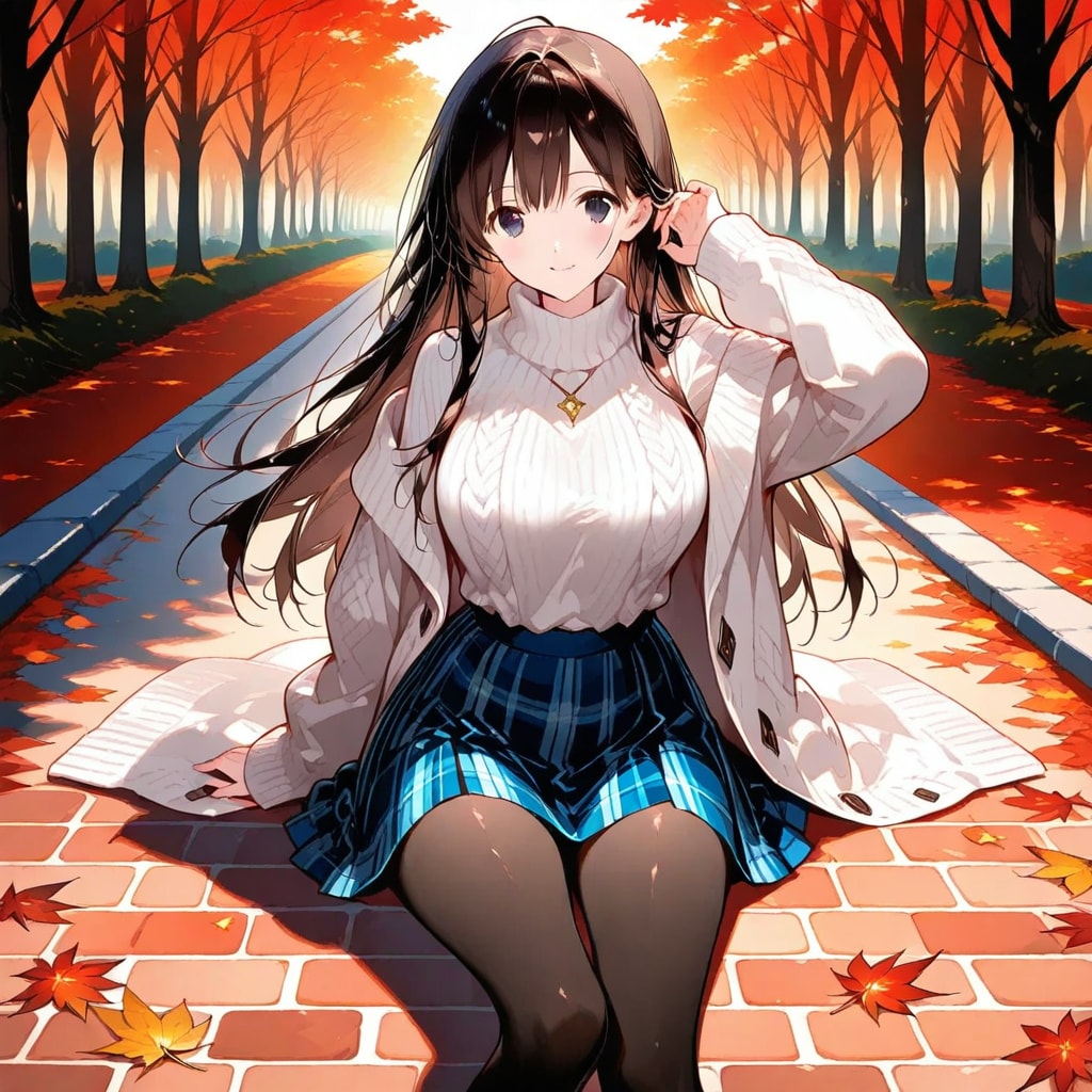 赤レンガの歩道