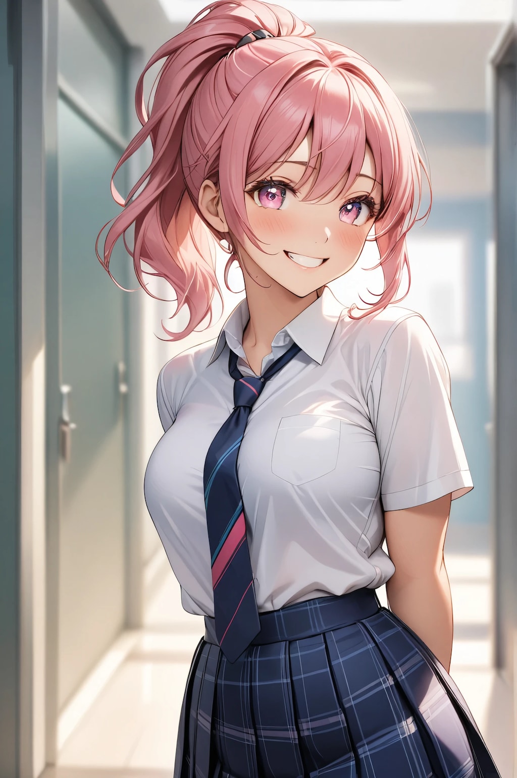 先輩を待ち伏せしてました♪