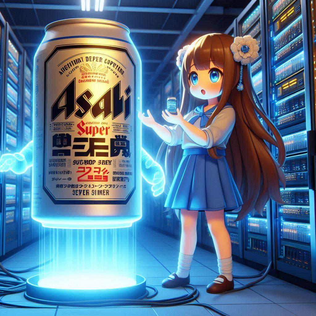 サーバールームのビール缶と小さな女の子 | の人気AIイラスト・グラビア