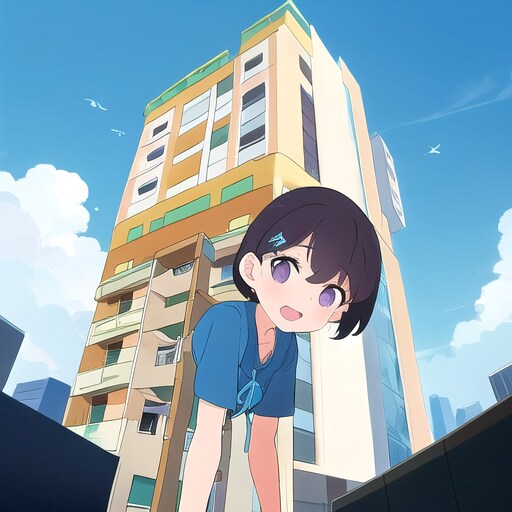 ビルからこんにちは