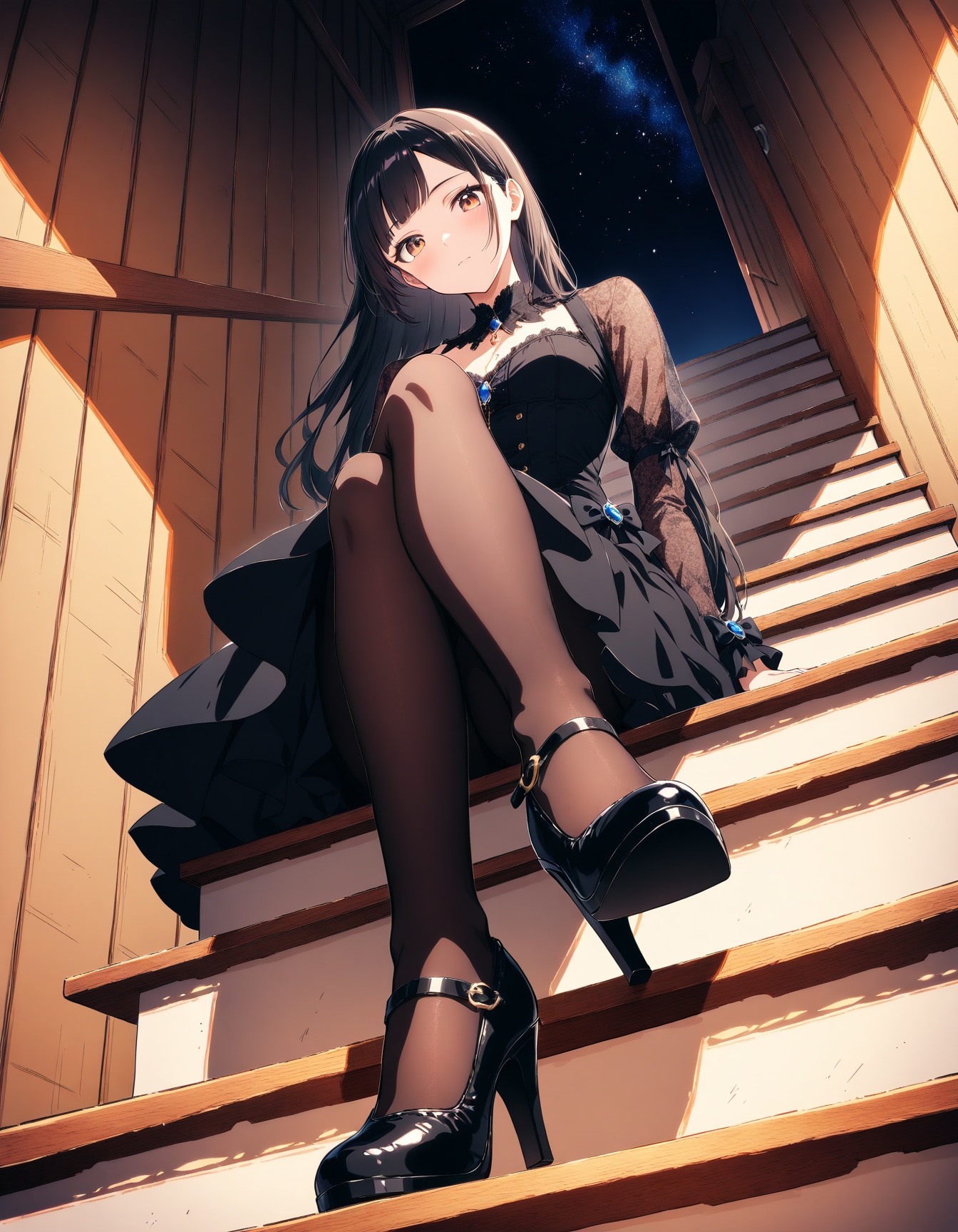 黒百合と星