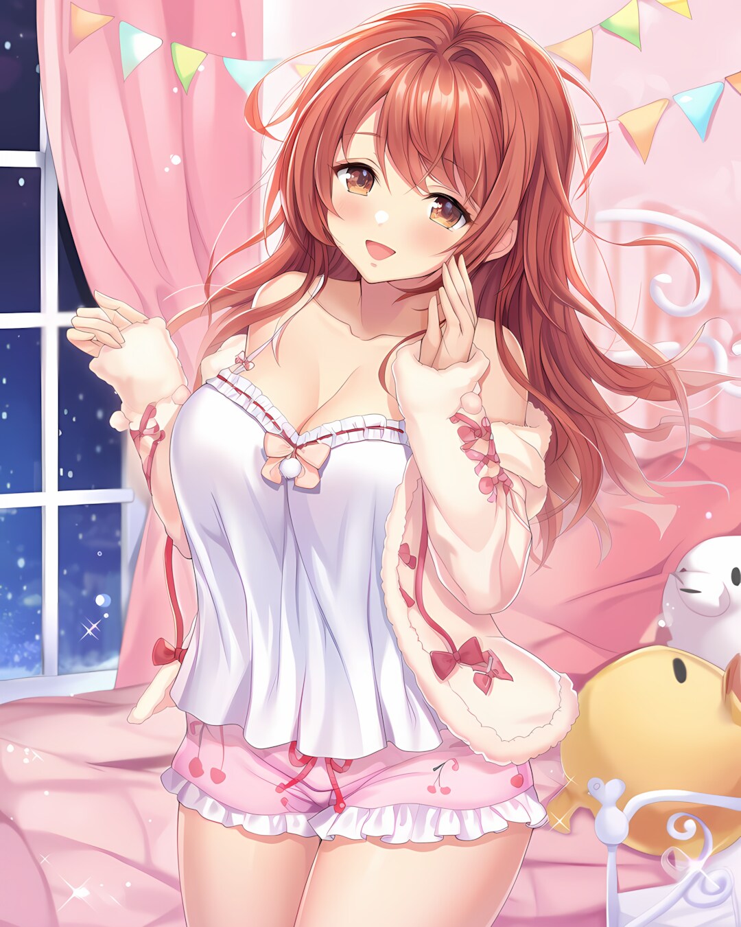 🍒チェリーリボンでおやすみノノカ♡ | の人気AIイラスト・グラビア