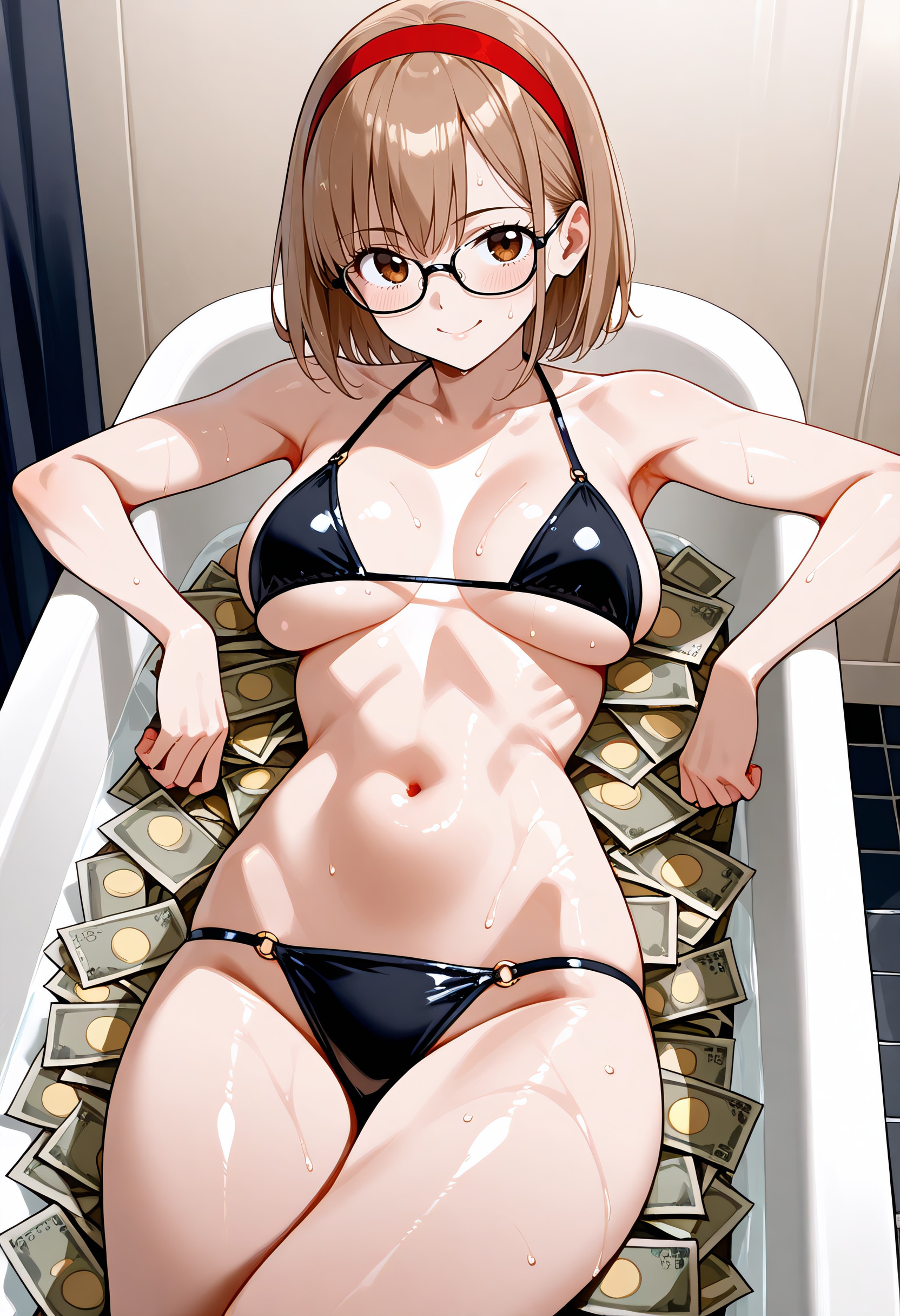 【今日の腹筋】夢の札束風呂