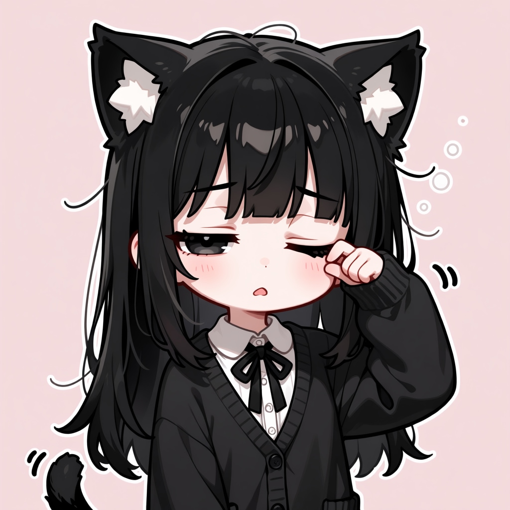 黒猫ちゃんスタンプ TYPE-A 19～24(完)
