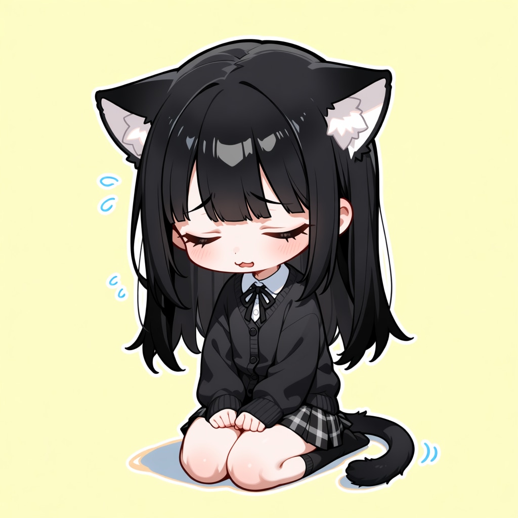 黒猫ちゃんスタンプ TYPE-A 19～24(完)