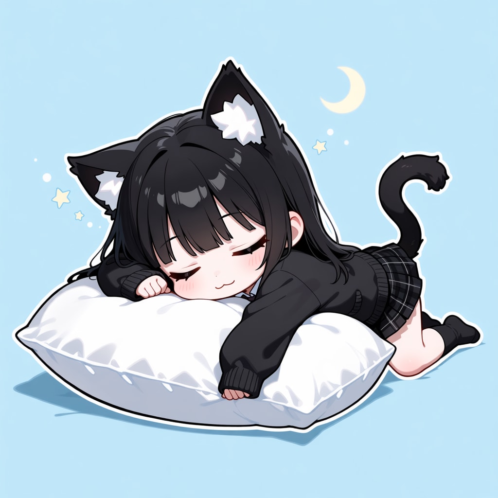 黒猫ちゃんスタンプ TYPE-A 19～24(完)