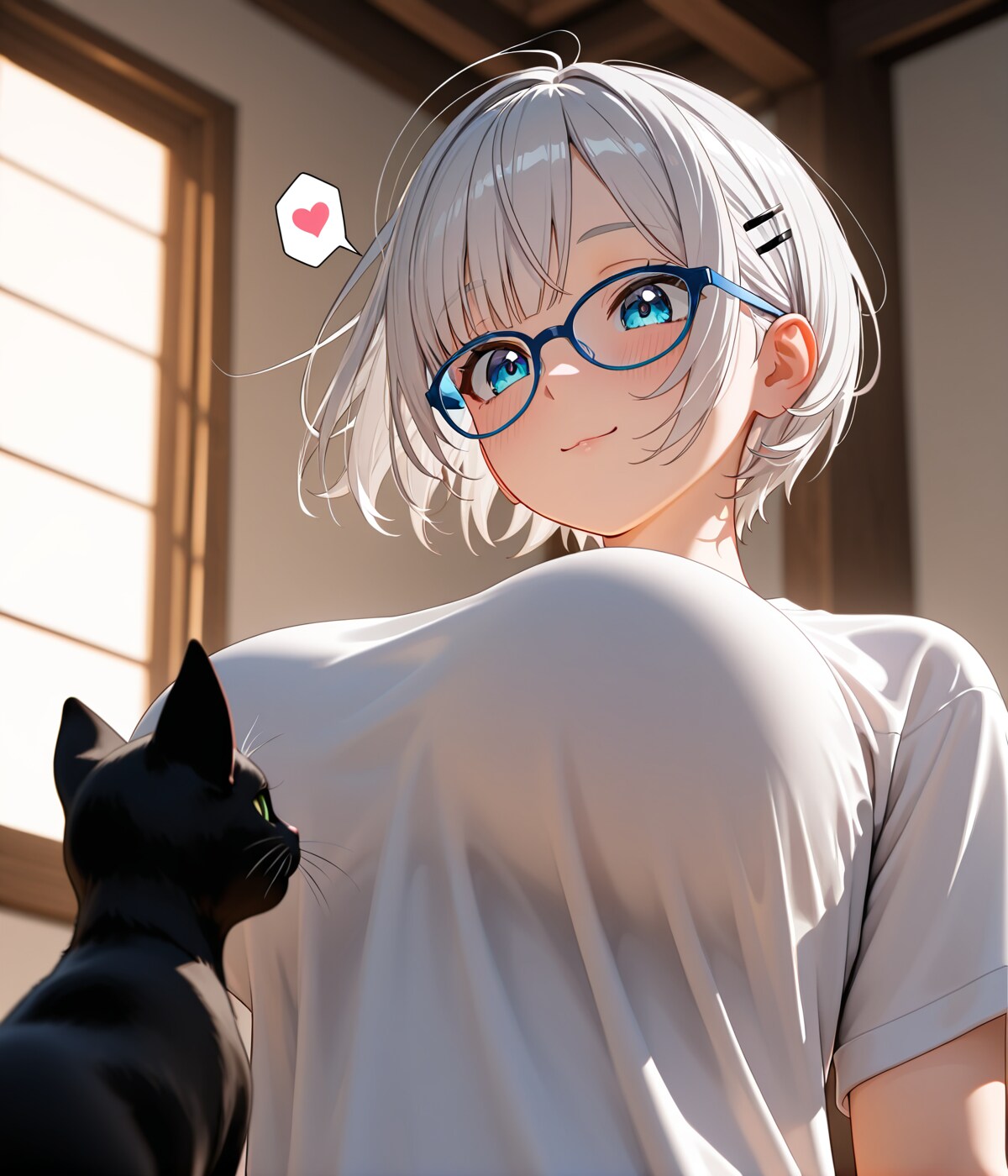 「かわいい♪ でも見えない…」