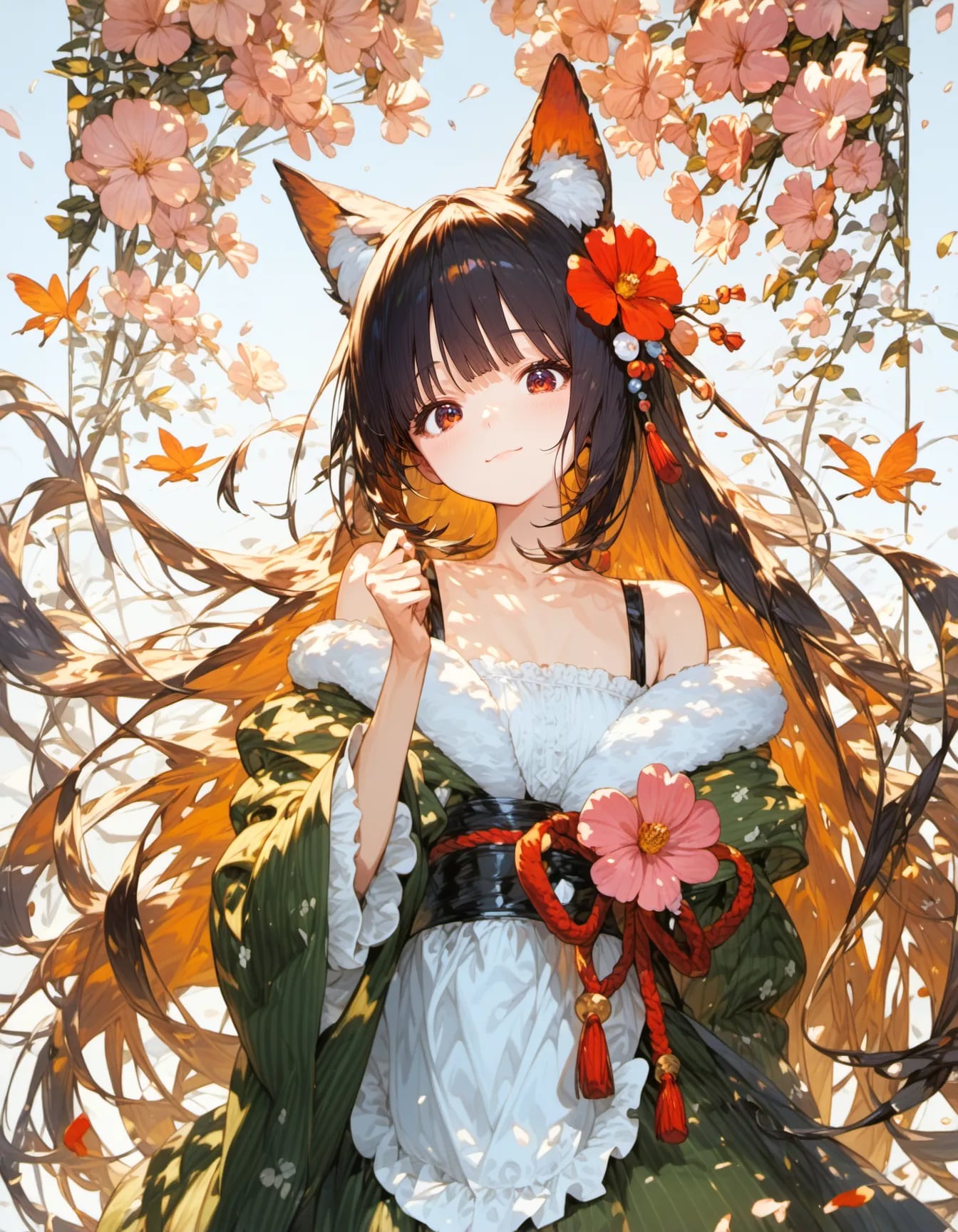 Woven Petals and Silk | の人気AIイラスト・グラビア