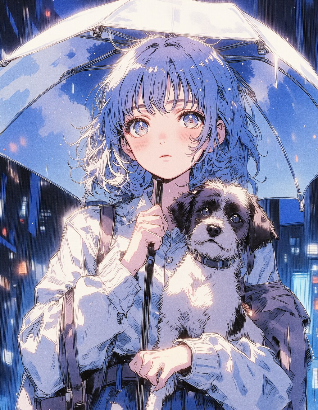 傘をさす女の子