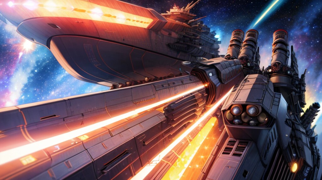 戦艦Ⅱ 浮上からのビームとかミサイルとか