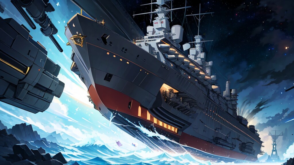 戦艦Ⅱ 浮上からのビームとかミサイルとか