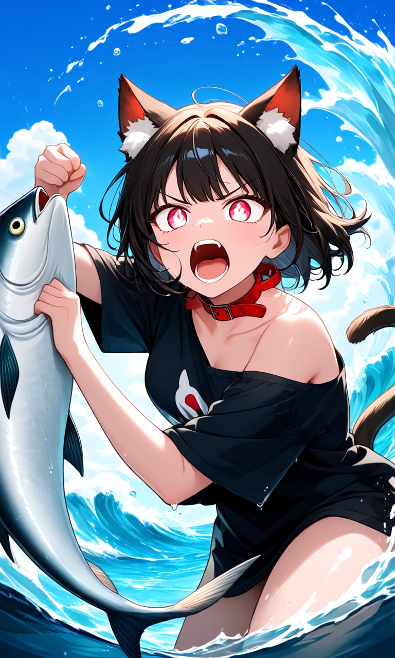 うぉぉぉっ！晩飯ゲットだぁ | の人気AIイラスト・グラビア
