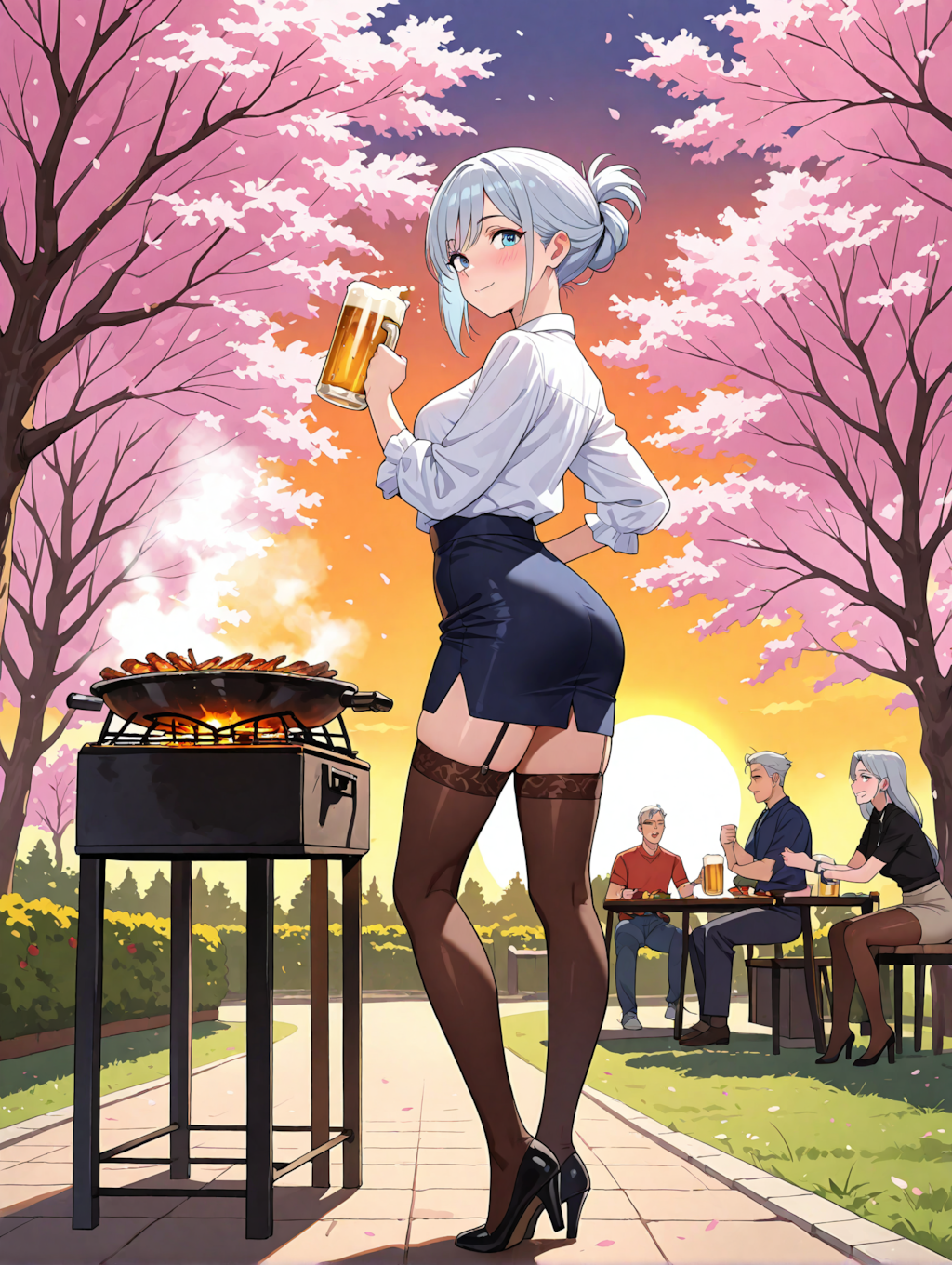 花見とパーティー