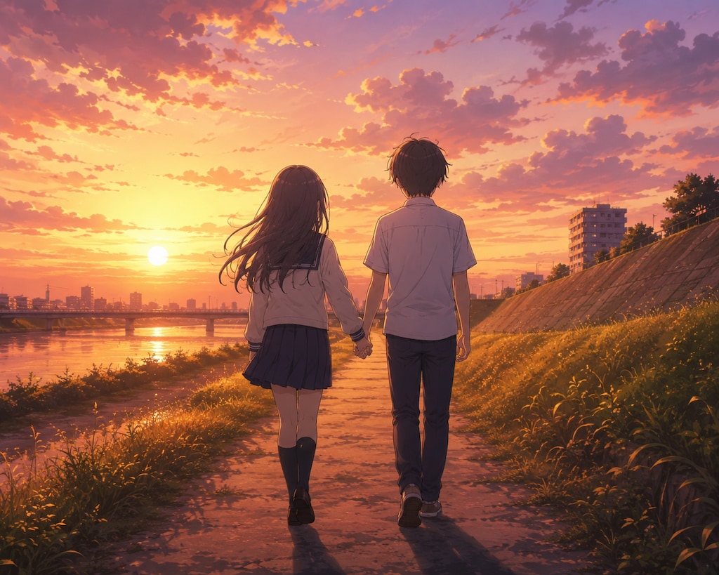 夕暮れ