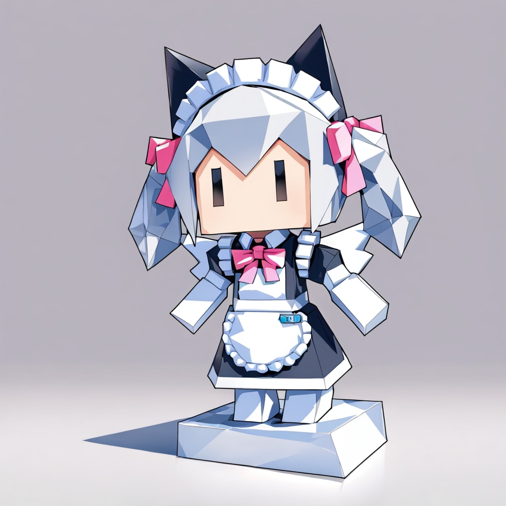 カクカク猫耳チビメイドさん