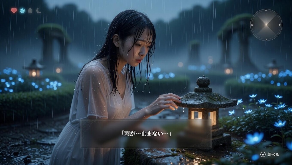 雨降る箱庭の影