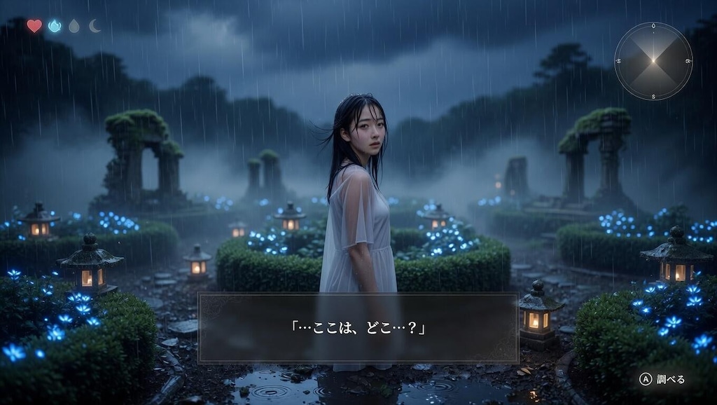 雨降る箱庭の影
