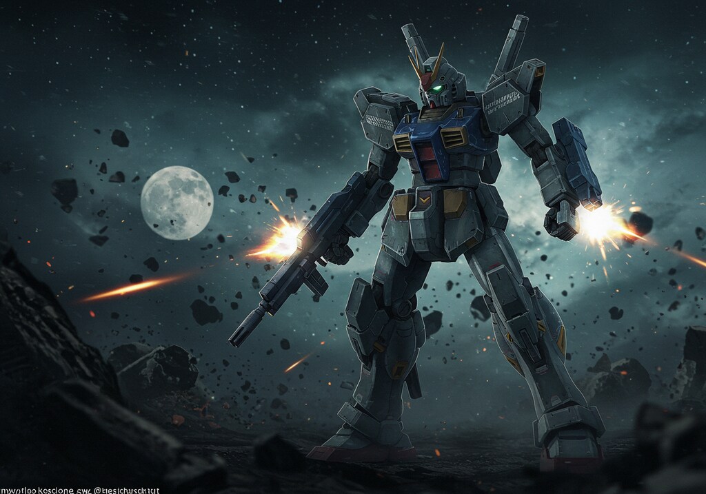 資源衛星攻防戦(ガンダムに似てるがガンダムではない)