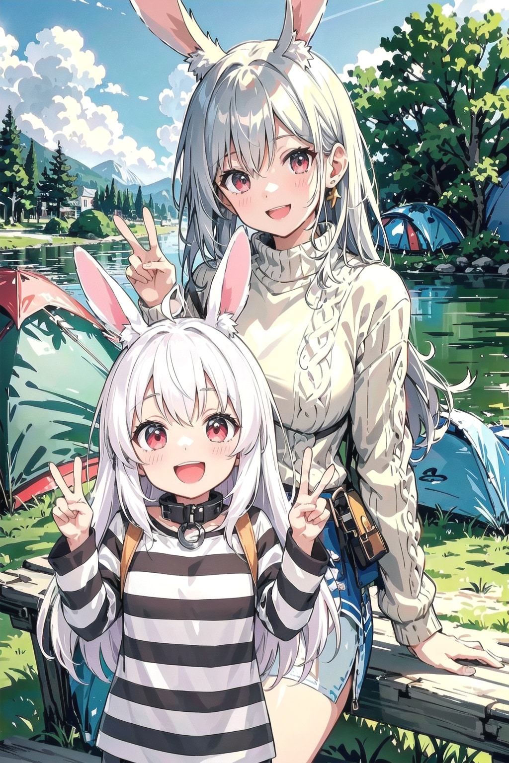 うさぎちゃんとキャンプなのです🐰🏕🐰