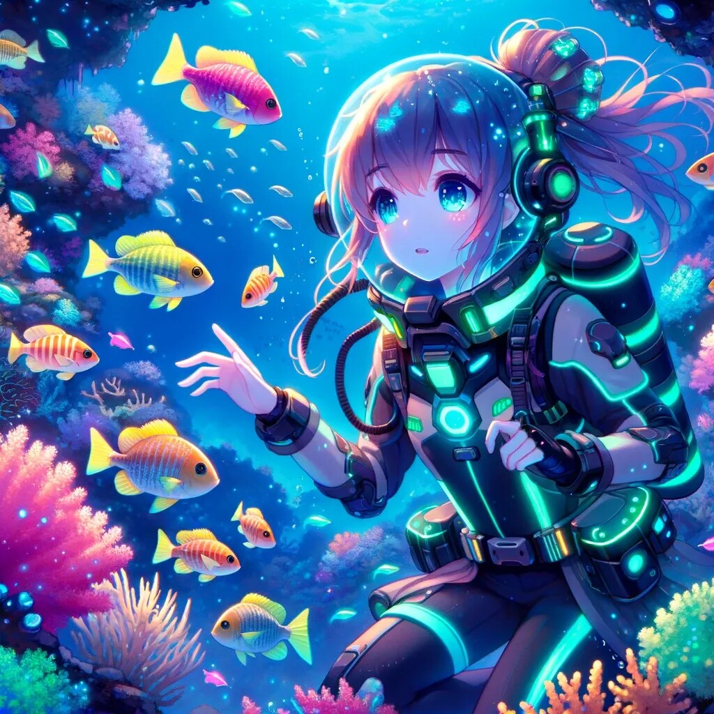 サンゴ礁を探検
