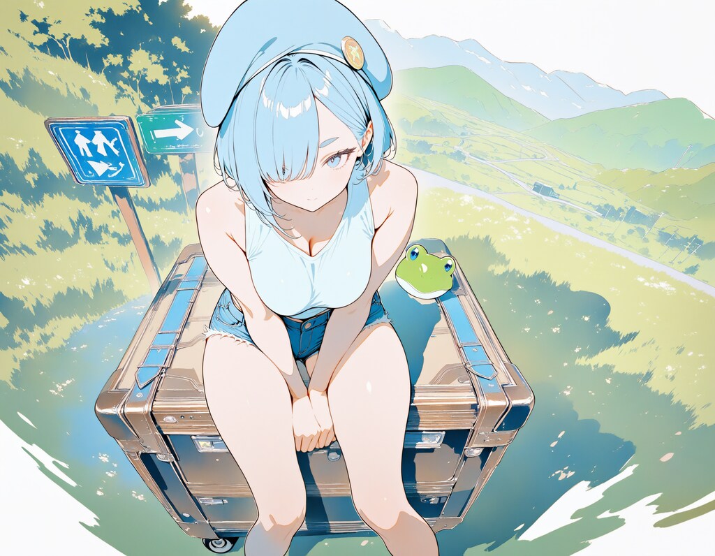 帰省途中バス待ち姉さんXL