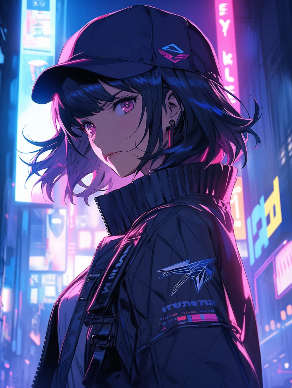 サイバーパンクの女の子 cyber punk girl