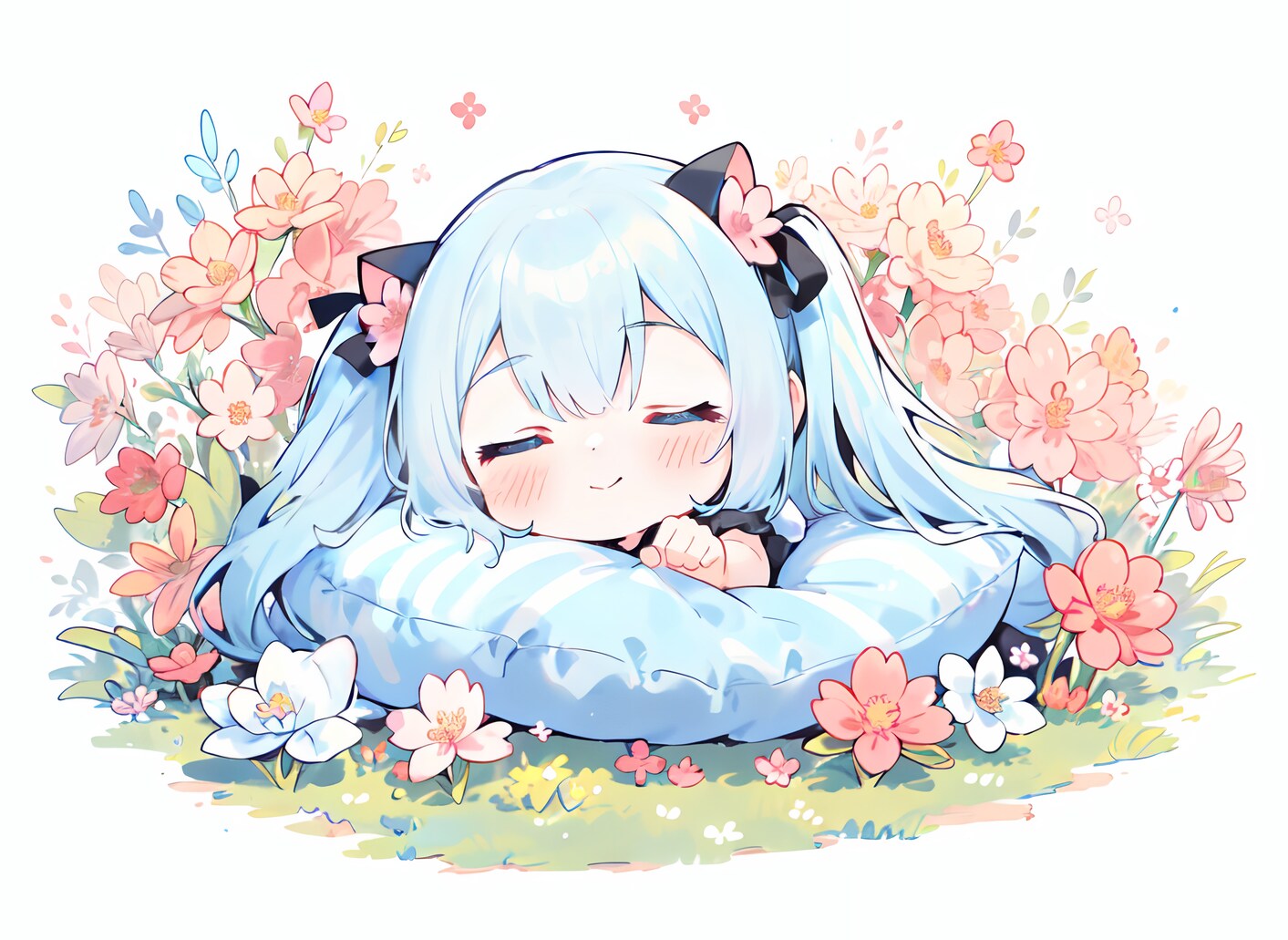 おねんね猫耳ツインテちゃん