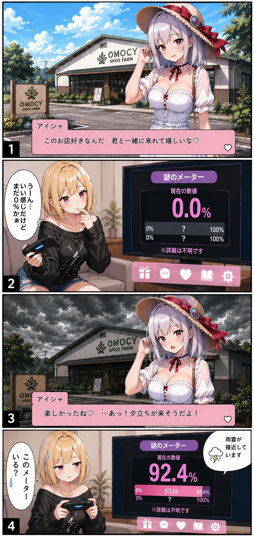 【回答】恋愛シミュレーションにあるメーターは？