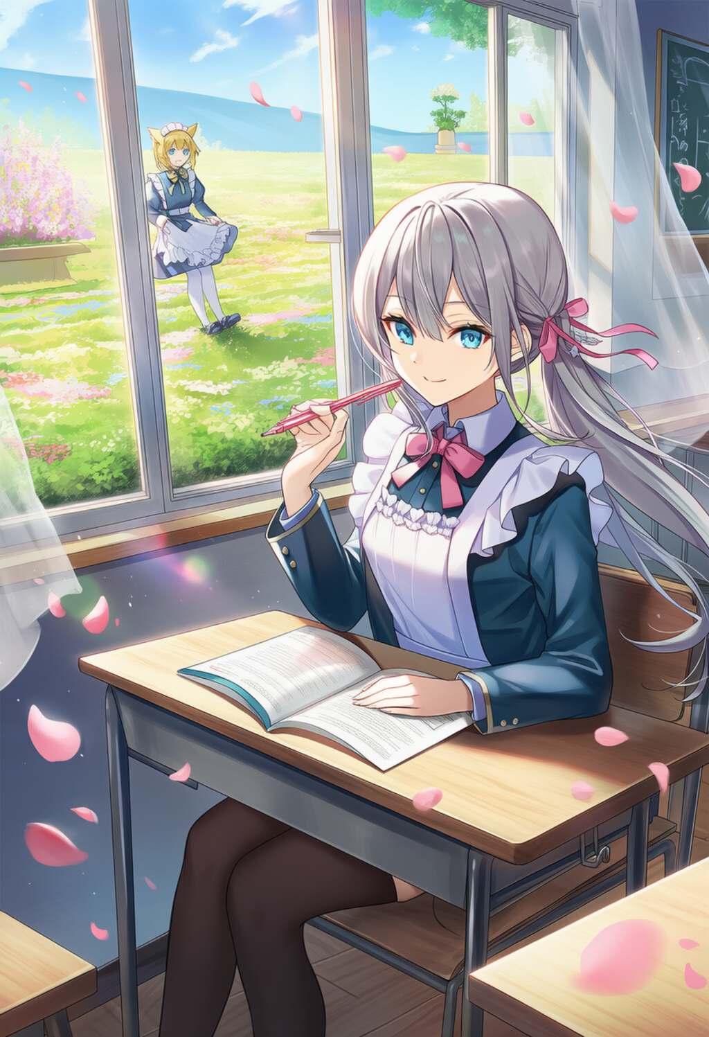 A tranquil academy classroom