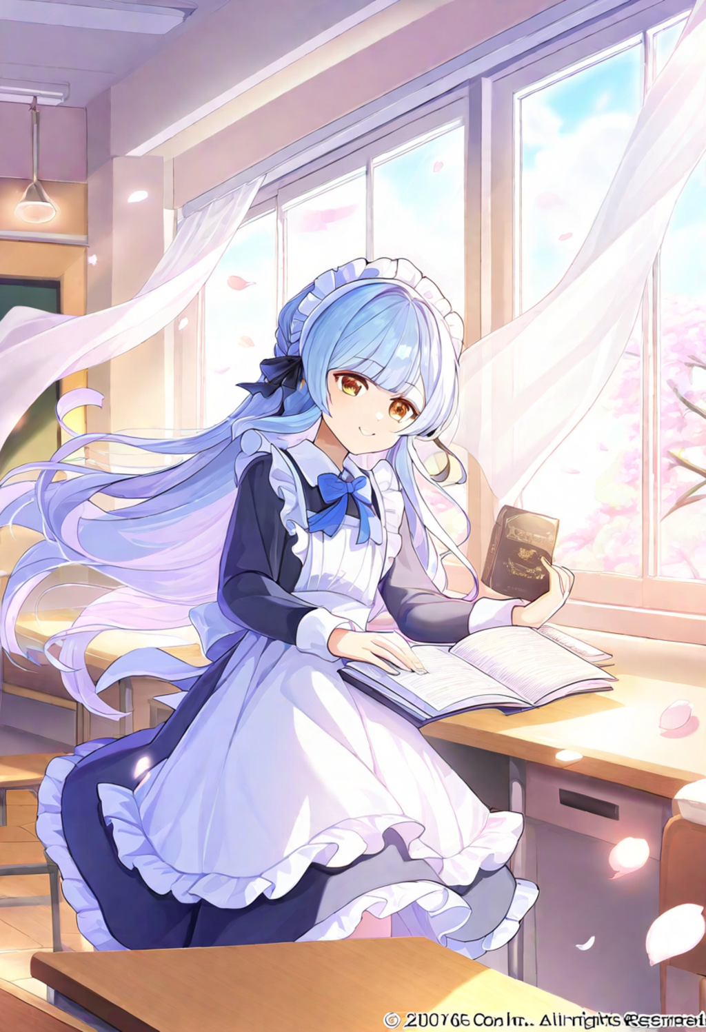 A tranquil academy classroom