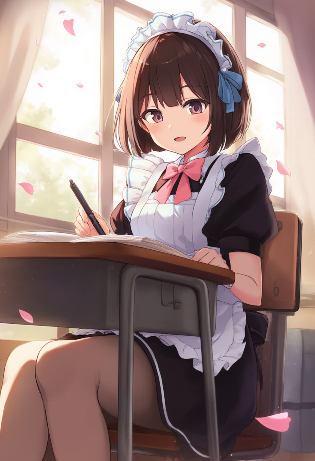 A tranquil academy classroom