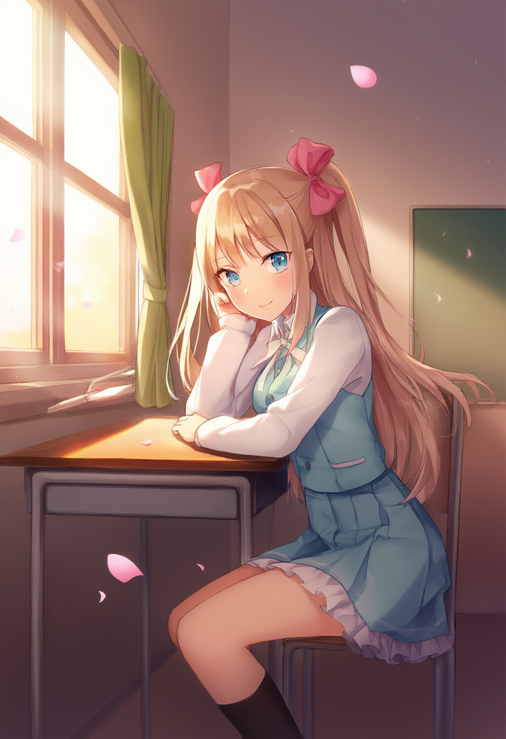 A tranquil academy classroom