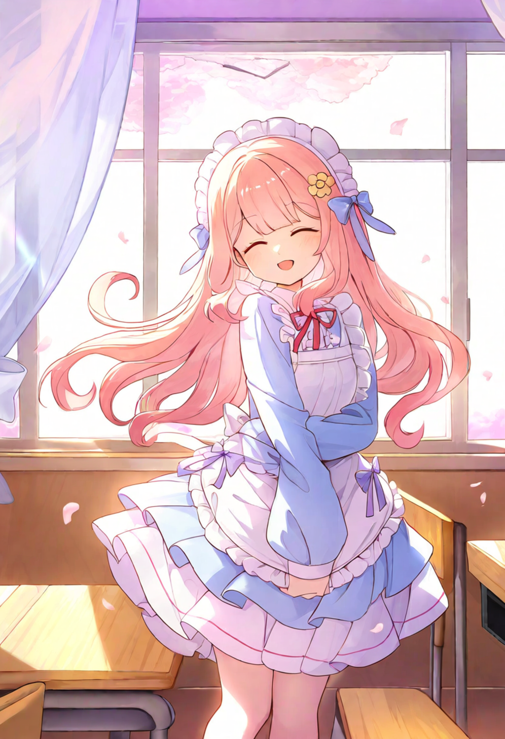 A tranquil academy classroom